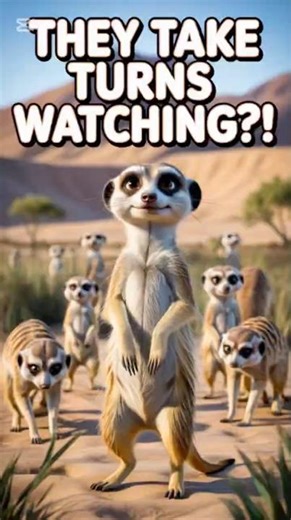 Meerkat takes turns acting as a lookout while others eat #mammalogy #mammalmonday #mammals #science