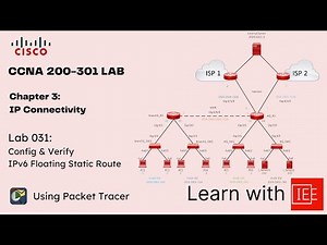 CCNA 200-301 Lab | Chapter 3 IP Connectivity | Lab 031 Config & Verify IPv6 Floating Static Route