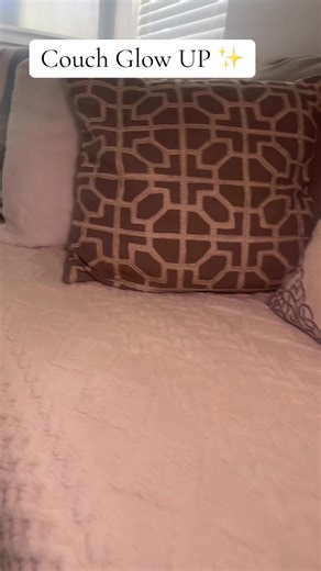 Quick couch refresh. Washable, stretchy, and actually stays put. #couchcover #livingroomdecor #homeorganization #cozyhome