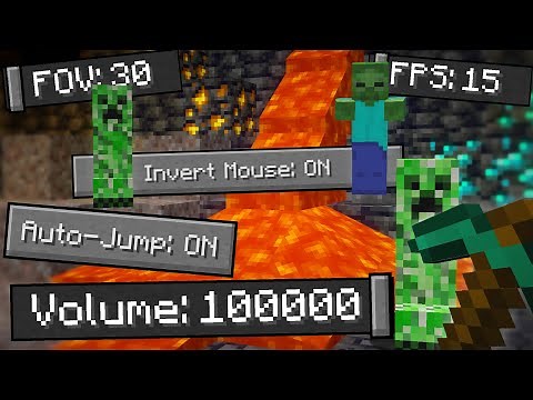 Minecraft, but the SETTINGS are MESSED UP?!