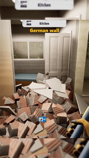 How to Demolish a Wall in Under 10 Seconds! 🧱🔨 #deconstructionsimulator #shorts #howto