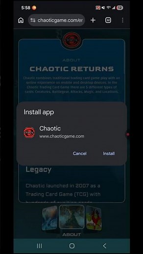 Install The Chaotic Game Right NOW! (Android only) #chaotictcg