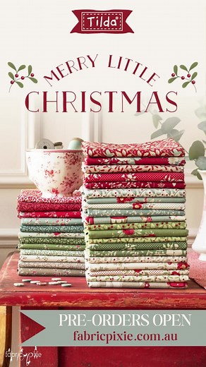 Fabric Pixie | Designer Quilting Fabrics! on Instagram: "Introducing Tilda's Merry Little Christmas! Pre-Orders are now OPEN ⛄️⁠ ⁠ Merry Little Christmas is a soft, nostalgic Christmas collection with a sweet⁠ vintage feel. 🎄⁠ ⁠ Motifs and Christmas characters from Tilda’s history inspired by vintage seasonal décor, have gathered in cozy reds, duck egg blues, creams and greens to create the perfect festive palette. ⛄️⁠ ⁠ 💫 Secure your fabric + kits now, link in bio @fabricpixie ✨️⁠ ⁠ #tilda #t