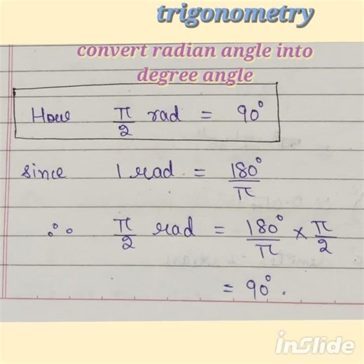convert radian angle into degree