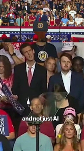 Man Behind Trump Goes Viral for Spot-On Impression During Rally #shorts