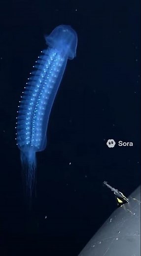 Mysterious Bioluminescent Lifeform Caught by Deep-Sea Submarine Camera | Real Ocean Discovery