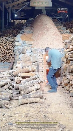 How Traditional Wood-Fired Ceramic Kilns Work | Ancient Pottery Firing Process #craftedeveryday