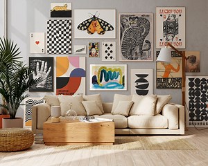 Maximalist Gallery Wall Set, Eclectic Quirky Wall Art, Printable Exhibition Posters and Vintage Prints, Living Room Decor Digital Download - Etsy