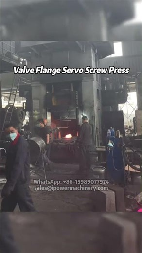 High-precision servo screw press for valve flange forging applications