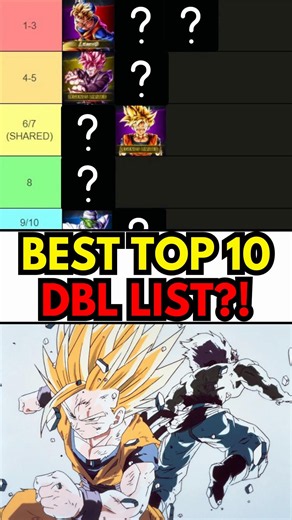 🔥DBL TOP 10 TIER LIST ZENKAI LF REVIVAL GOHAN! (Dragon Ball Legends) #dbl #dblegends