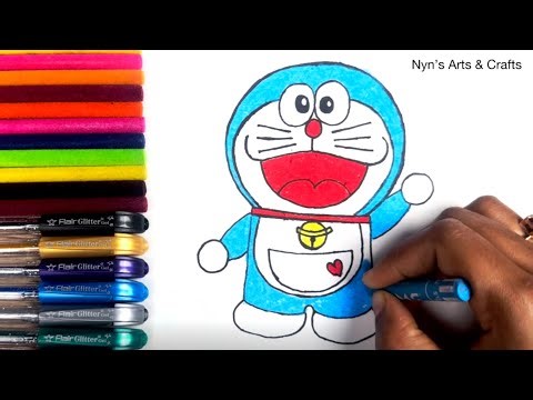 Cute Doraemon Drawing | Easy Cartoon Drawing for Kids | Step by Step