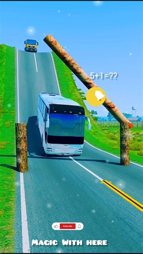 Long 🚌City Buses & Cement Truck vs Automatic Log Barrier Trap in the game BeamNG.drive #beamngrao