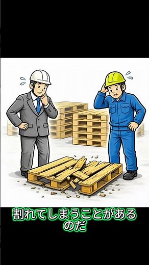 フォークリフト事故｜パレット破損で荷崩れ #shorts