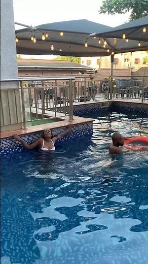 Bluetooth connected in the pool #swimming
