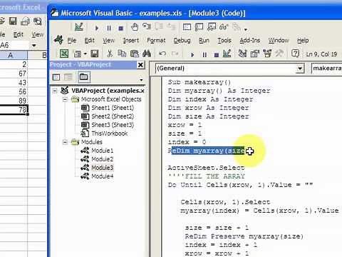 VBA Lesson 5 1 Dimensional Dynamic Array | Microsoft Excel Tutorials