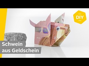 Geldscheine falten SCHWEIN - GLÜCKSSCHWEIN - für kreative Geldgeschenke | Roombeez powered by OTTO