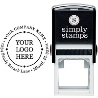 Orbital Round Logo Address Stamp