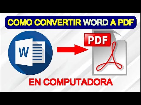 COMO convertir un DOCUMENTO de WORD a PDF en Computadora