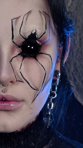 Hazel Jane on Instagram: "Skating the line between creepy and glam for Halloween 🕷something simple but effective ib @jennseren 🖤 *some items were #gifted 🕷 @pinkyparadisedotcom sclera lenses - code 'witchhazel10' 🕷 @love.rokz earrings* 🕷 @maccosmetics hyperreal skincanvas balm*, studio fix matte foundation*, mac stack mascara* 🕷 @elfcosmeticsuk power grip primer* 🕷 @maybelline age rewind eraser concealer 🕷 @hnbcosmetics soft focus concealer 🕷 @hudabeauty easy bake loose powder 🕷 @fenty
