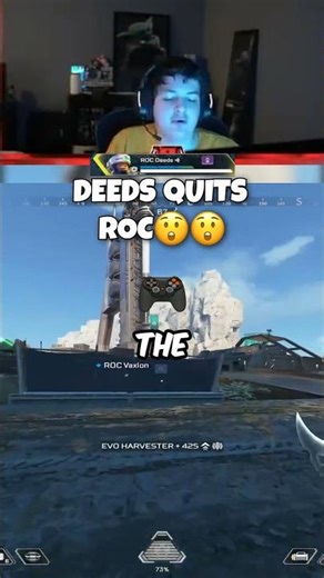 Deeds QUITS ROC 😲😲 #apexlegends #apexclips #deeds