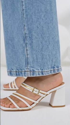 Stylish Open Toe Striped Block Heels | Trendy Women’s Fashion Sandals 2026