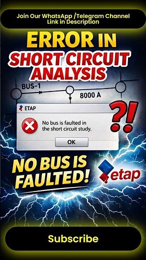 No Bus Faulted | Common errors in ETAP | Free ETAP Course
