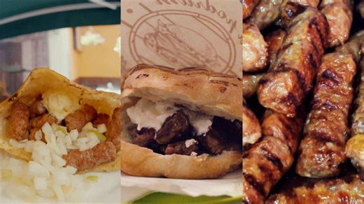 Balkan street food: Iconic Cevapcici rolls