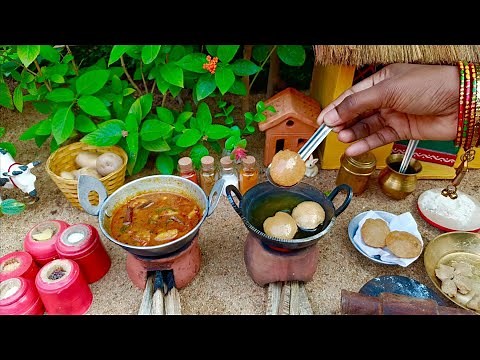 Miniature Puri With Aaloo Tamatar Ki Sabji Recipe | Mini Kitchen | Miniature housewife