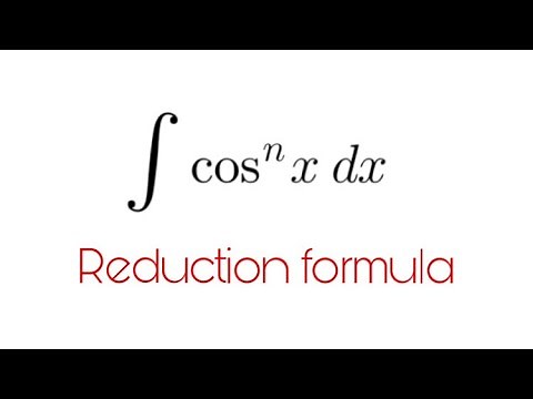 Reduction formula for integral of cos^n (x)