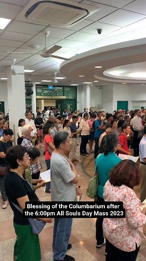 Blessing of the Columbarium after the 6:00pm All Souls Day Mass 2023. This is a day of prayer and remembrance for the Faithful Departed, baptised Christians who are believed to be in purgatory because they died with the guilt of lesser sins on their souls. (Reference: Britannica) | OLPS Church