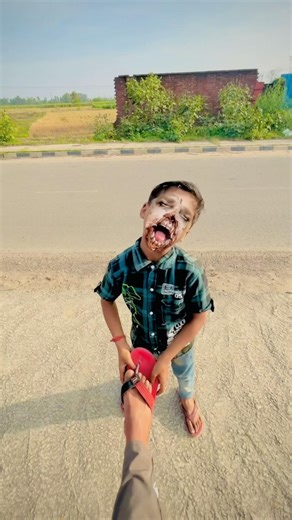 Zombie Himanshu ka chapal le gya 😂 #funny #comedy #viral #shortsfeed #entertainment #ytshorts