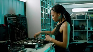 Free stock video - Woman taking tools from toolbox