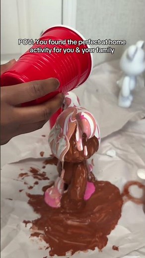 Painting acrylic bears at home is such a great activity