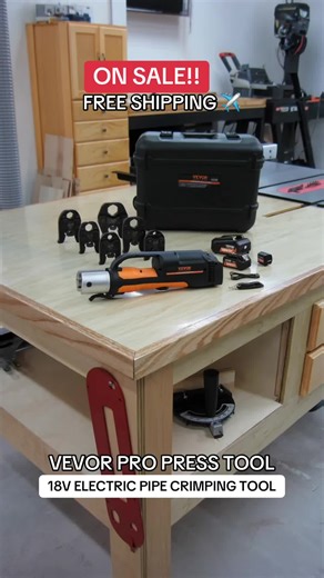 VEVOR Pro Press Tool, 18v Electric Pipe Crimping Tool for 1/2