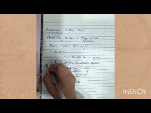 Simultaneous equations model|| statistics and econometrics || Paper 2 || December 2025||