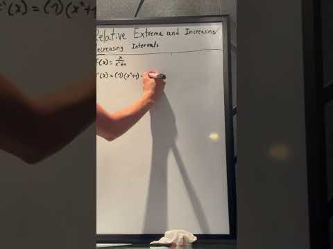 Finding Relative Extrema and Increasing/Decreasing Intervals of Functions
