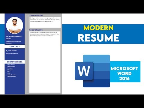 How to Create Resume in MS Word Modern Resume Template How to Make CV