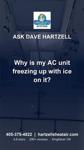 Why is my AC unit freezing up with ice on it? | Ask Dave Hartzell