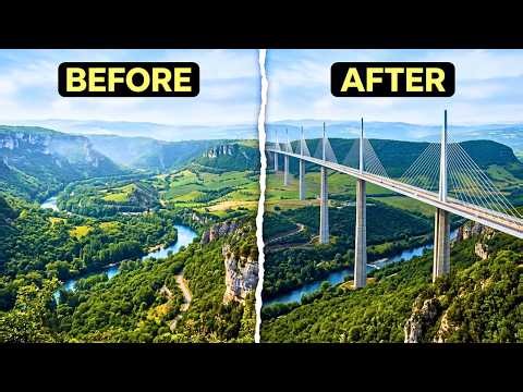 From Deep Valley to 343m Giant: Complete Construction Process of the Millau Viaduct in France