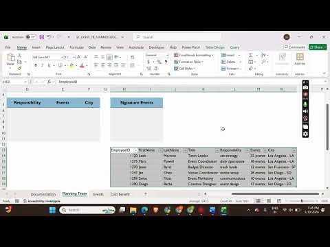 Shelly Cashman Excel 365 | Module 7: SAM Project B Park & Yang Event Planning #shellycashman