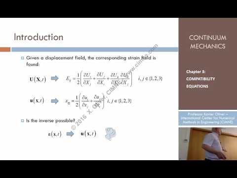 Continuum Mechanics - Ch 3 - Lecture 1 - Introduction