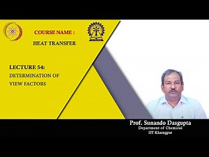 Lecture 54 : Determination of View Factors