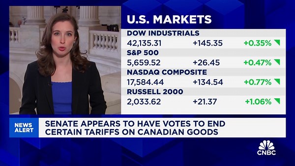 Senate appears to have votes to end certain tariffs on Canadian Goods