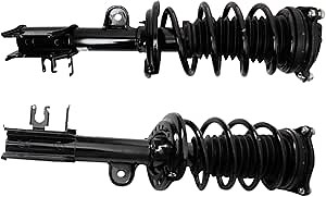 TRQ Front Driver and Passenger Side Strut and Spring Assembly Set Loaded Coil Spring Compatible with 15-21 Jeep Renegade All Wheel Drive