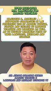 38K views · 1.2K reactions | Key Concepts of Objective #4 for Master Teachers❤️ #educatorsrock #EducatorsUnite #EducatorsMatter #DepEdTeachers #masterteachers | Language & Literacy Research TV | Facebook