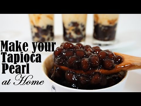 Brown Sugar Tapioca Pearls From Scratch / Bubble Milk Tea [珍珠奶茶]