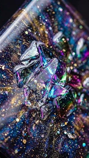Broken Glass + Resin = Cosmic Table Transformation #resin #crafts #diy