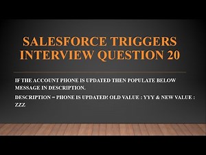 Salesforce Apex Triggers Real Time Interview Question 20