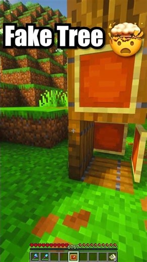 Minecraft Fake Tree 🤯 #shorts #minecraft #dublagem