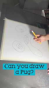 Look at this incredible Pug portrait! Celebrating every step, every triumph, and every artwork created with love. | Vichy’s art